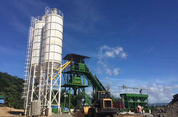 stationary concrete batching plant