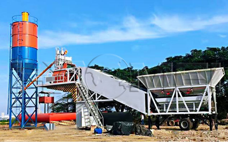 stationary concrete batching plant