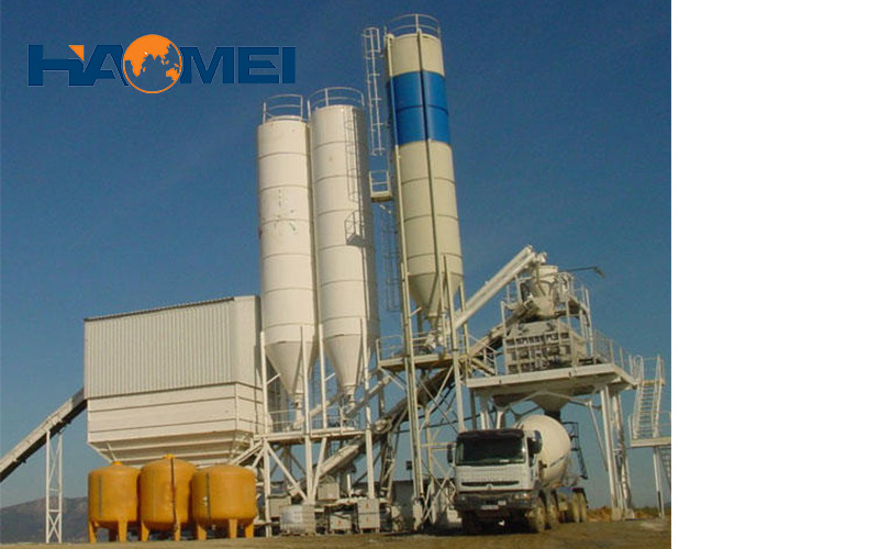 stationary concrete batching plant