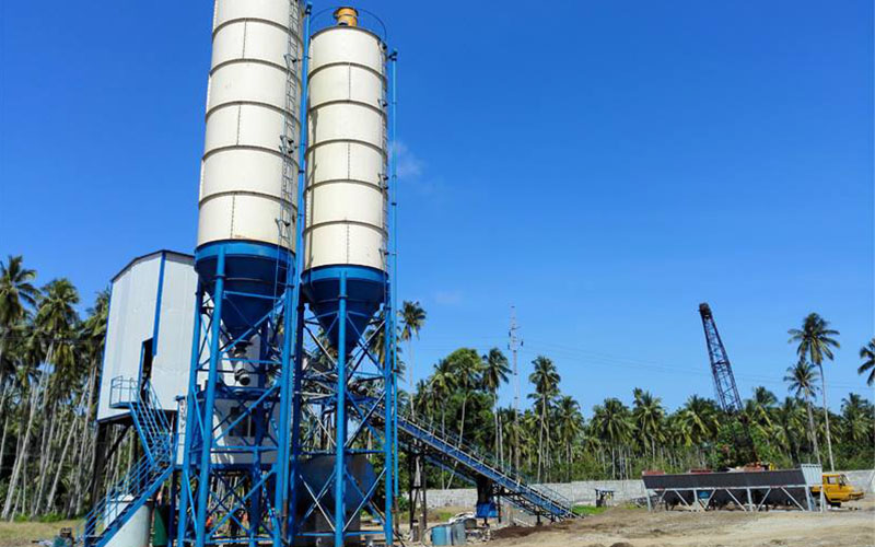 hzs120 belt type concrete batching plant